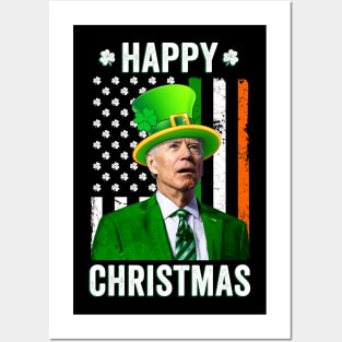 Happy Christmas Funny Joe Biden St Patricks Day Posters and Art